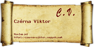 Czérna Viktor névjegykártya